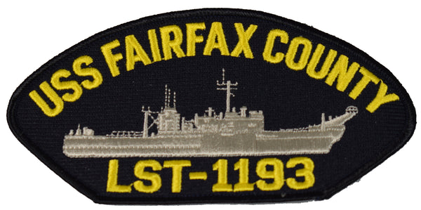 USS FAIRFAX COUNTY LST-1193 SHIP PATCH - GREAT COLOR - Veteran Owned Business - HATNPATCH