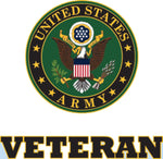 U.S. Army Veteran Decal w/ Crest - HATNPATCH