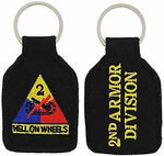 US ARMY SECOND 2ND ARMOR DIVISION AD HELL ON WHEELS KEY CHAIN VETERAN - HATNPATCH