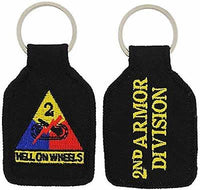 US ARMY SECOND 2ND ARMOR DIVISION AD HELL ON WHEELS KEY CHAIN VETERAN - HATNPATCH