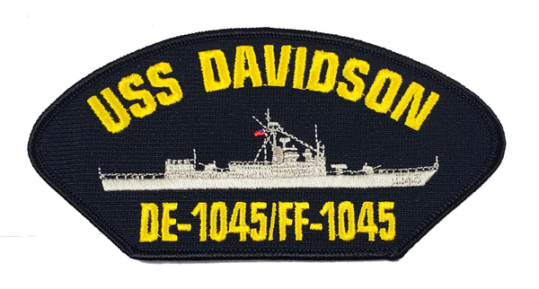 USS DAVIDSON DE-1045/FF-1045 Patch - Great Color - Veteran Family-Owned Business - HATNPATCH