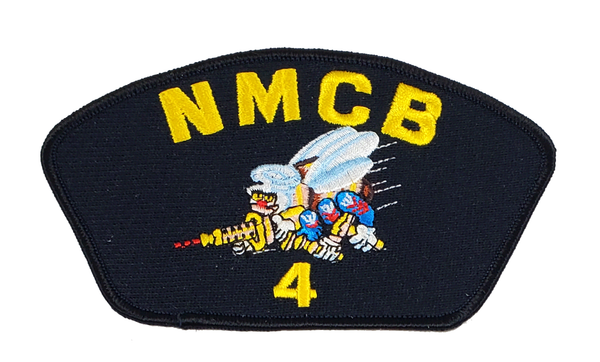 NMCB-4 NAVY SEABEES PATCH - GREAT COLOR - Veteran Owned Business - HATNPATCH