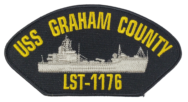 USS GRAHAM COUNTY LST-1176 SHIP PATCH - GREAT COLOR - Veteran Owned Business - HATNPATCH