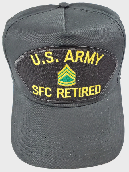 US ARMY RETIRED SFC SERGEANT FIRST CLASS E-7 RANK HAT CAP NCO NON COMMISSIONED - HATNPATCH
