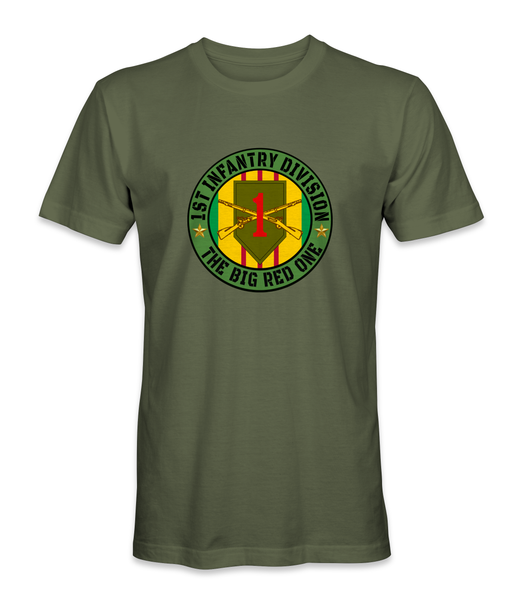 1st Infantry Division 'THE BIG RED ONE' Vietnam Veteran T-Shirt - HATNPATCH