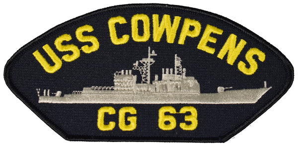 USS COWPENS CG 63 SHIP PATCH - GREAT COLOR - Veteran Owned Business - HATNPATCH