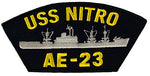 USS Nitro AE-23 Ship Patch - Great Color - Veteran Owned Business - HATNPATCH