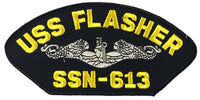 USS FLASHER SSN-613 SHIP PATCH - GREAT COLOR - Veteran Owned Business - HATNPATCH