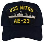 USS Nitro AE-23 Ship HAT - Navy Blue - Veteran Owned Business - HATNPATCH