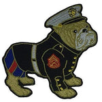 USMC MARINE CORPS CHESTY THE BULLDOG W/ DRESS BLUES CUTOUT PATCH MASCOT EGA - HATNPATCH