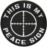 THIS IS MY PEACE SIGN RIFLE SCOPE ROUND PATCH - HATNPATCH
