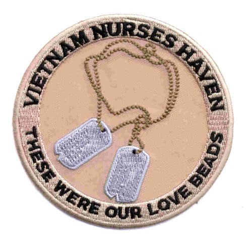 VIETNAM NURSES HAVEN THESE WERE OUR LOVE BEADS DOG TAGS PATCH - HATNPATCH