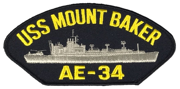 USS MOUNT BAKER AE-34 SHIP PATCH - GREAT COLOR - Veteran Owned Business - HATNPATCH