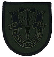 US ARMY SPECIAL FORCES SF PATCH DE OPPRESSO LIBER GREEN BERET OD OLIVE DRAB - HATNPATCH