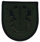 US ARMY SPECIAL FORCES SF PATCH DE OPPRESSO LIBER GREEN BERET OD OLIVE DRAB - HATNPATCH