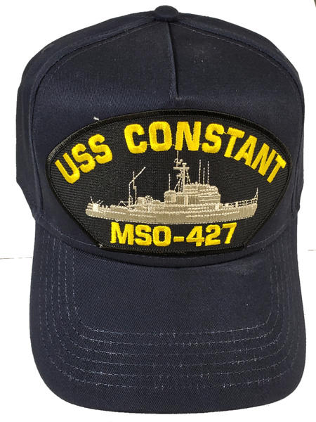 USS Constant MSO-427 Ship HAT - Navy Blue - Veteran Owned Business - HATNPATCH