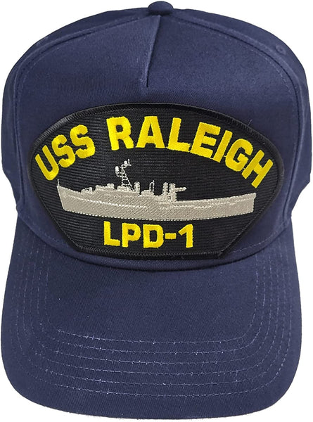 USS Raleigh LPD-1 Ship HAT. Navy Blue. Veteran Family-Owned Business. - HATNPATCH