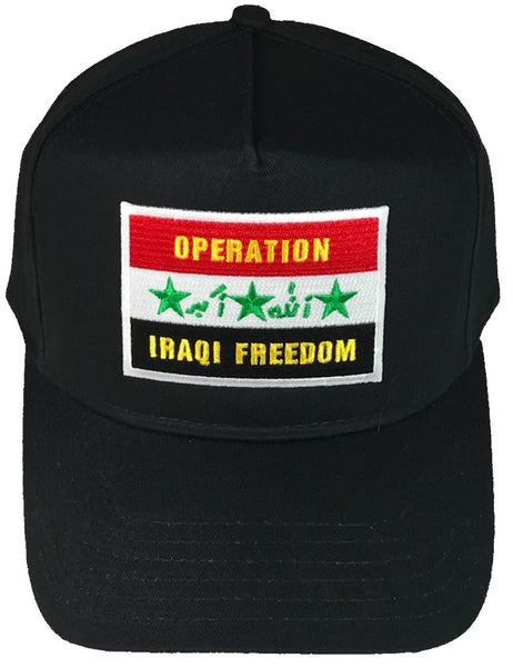 OPERATION IRAQI FREEDOM WITH IRAQ FLAG HAT - HATNPATCH