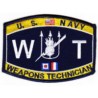 USN NAVY WT WEAPONS TECHNICIAN MOS RATING PATCH SAILOR VETERAN - HATNPATCH