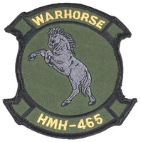 US Marine Corps HMH-465 WARHORSE Hook/Loop Patch - Veteran Owned Business - HATNPATCH