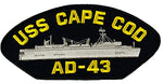 USS Cape COD AD-43 Ship Patch - Great Color - Veteran Owned Business - HATNPATCH