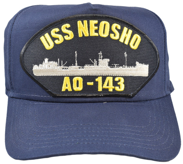 USS Neosho AO-143 Ship HAT - Navy Blue - HATNPATCH