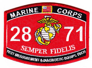 US Marine Corps 2871 Test Measurement & Diagnostic Equ MOS Patch - HATNPATCH
