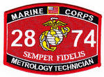 US Marine Corps 2874 Metrology Technician MOS Patch - HATNPATCH