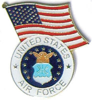 US AIR FORCE SEAL AND FLAG PIN - HATNPATCH