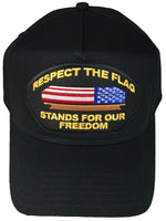 RESPECT THE FLAG STANDS FOR OUR FREEDOM WITH CASKET HAT - HATNPATCH