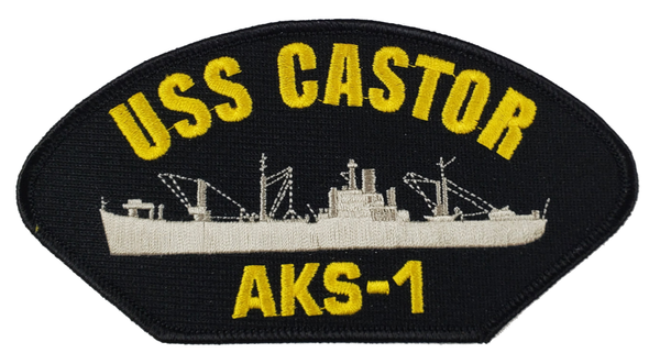 USS Castor AKS-1 Patch - Great Color - Veteran Family-Owned Business - HATNPATCH