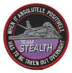 TEAM STEALTH B-2 BOMBER PATCH USAF AIR FORCE TAKEN OUT OVERNIGHT FLYING WING - HATNPATCH