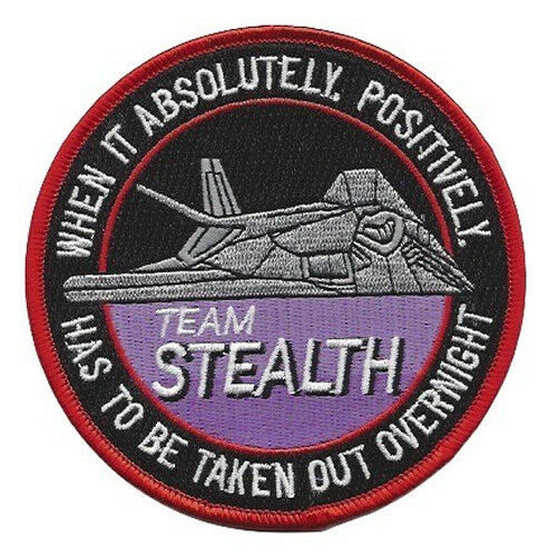 TEAM STEALTH B-2 BOMBER PATCH USAF AIR FORCE TAKEN OUT OVERNIGHT FLYING WING - HATNPATCH