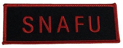 SNAFU PATCH ACRONYM MILITARY SAYING SITUATION NORMAL ALL FOULED UP - HATNPATCH