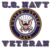 U.S. Navy Veteran Decal w/USN Seal - HATNPATCH