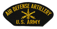 U S ARMY AIR DEFENSE ARTILLERY Patch - Gold on Black Background - Veteran Owned Business. - HATNPATCH