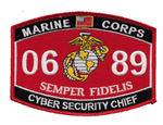 MARINE CORPS 0689 CYBER SECURITY CHIEF MOS SEMPER FIDELIS PATCH USMC EGA - HATNPATCH