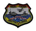 NAVAL STATION MAYPORT FLORIDA SHIELD PATCH - COLOR - VETERAN OWNED BUSINESS - HATNPATCH