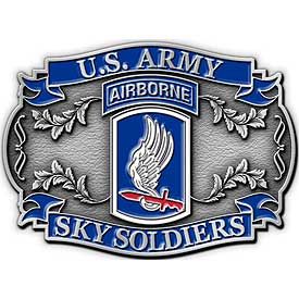 173RD AIRBORNE BRIGADE SKY SOLDIERS - Cast Belt Buckle - HATNPATCH