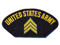 United States Army Sergeant (E-5) SGT Patch - Great Color - Veteran Owned Business - HATNPATCH