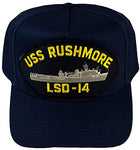 USS Rushmore LSD-14 Ship HAT - Navy Blue - Veteran Owned Business - HATNPATCH