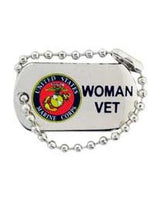 Marine Woman Veteran Dog Tag Pin - HATNPATCH