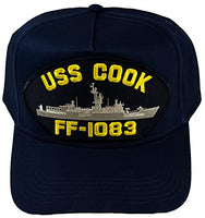 USS Cook FF-1083 Ship HAT - Navy Blue - Veteran Owned Business - HATNPATCH