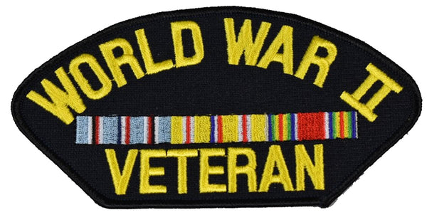 WORLD WAR 2 TWO II WWII VETERAN PACIFIC RIBBONS PATCH - Veteran Owned Business - HATNPATCH