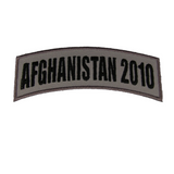 AFGHANISTAN 2010 TAB DESERT ACU TAN ROCKER PATCH - Veteran Owned Business. - HATNPATCH