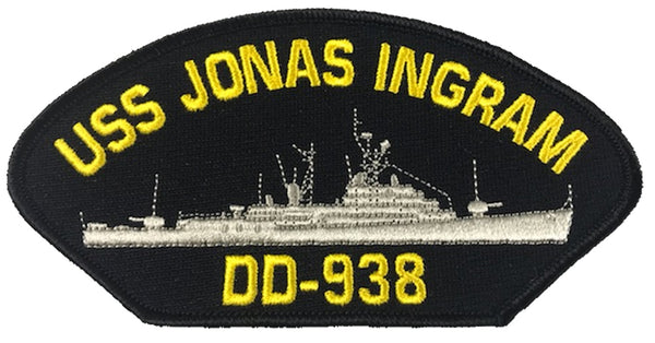 USS JONAS INGRAM DD-938 SHIP PATCH - GREAT COLOR - Veteran Owned Business - HATNPATCH
