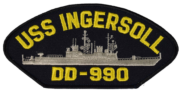 USS INGERSOLL DD-990 SHIP PATCH - GREAT COLOR - Veteran Owned Business - HATNPATCH