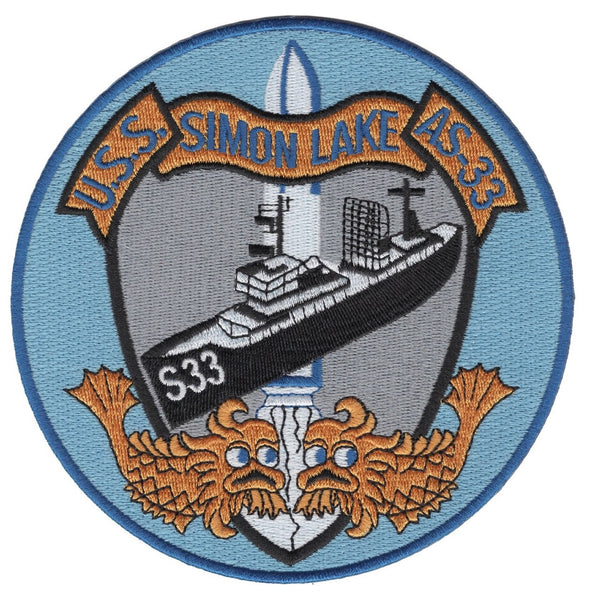 USS SIMON LAKE AS-33 Large Patch - HATNPATCH