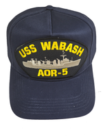 USS Wabash AOR-5 Ship HAT - Navy Blue - Veteran Owned Business - HATNPATCH