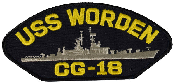 USS WORDEN CG-18 SHIP PATCH - GREAT COLOR - Veteran Owned Business - HATNPATCH